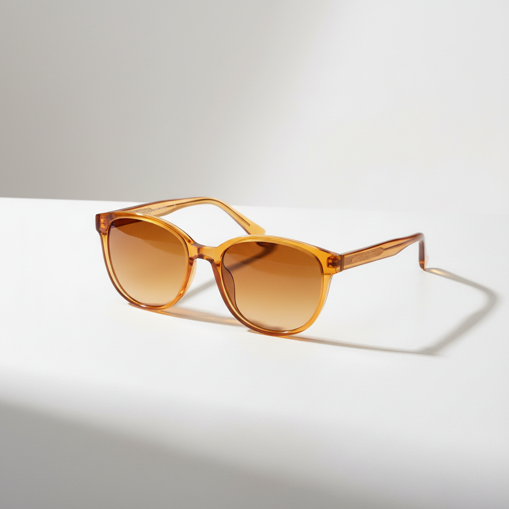 Luxurious golden amber glasses