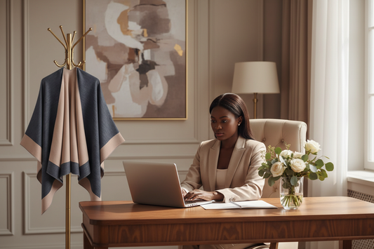 Professional office lifestyle with shawl